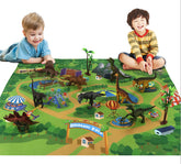 Kit de dinosaurios con alfombra